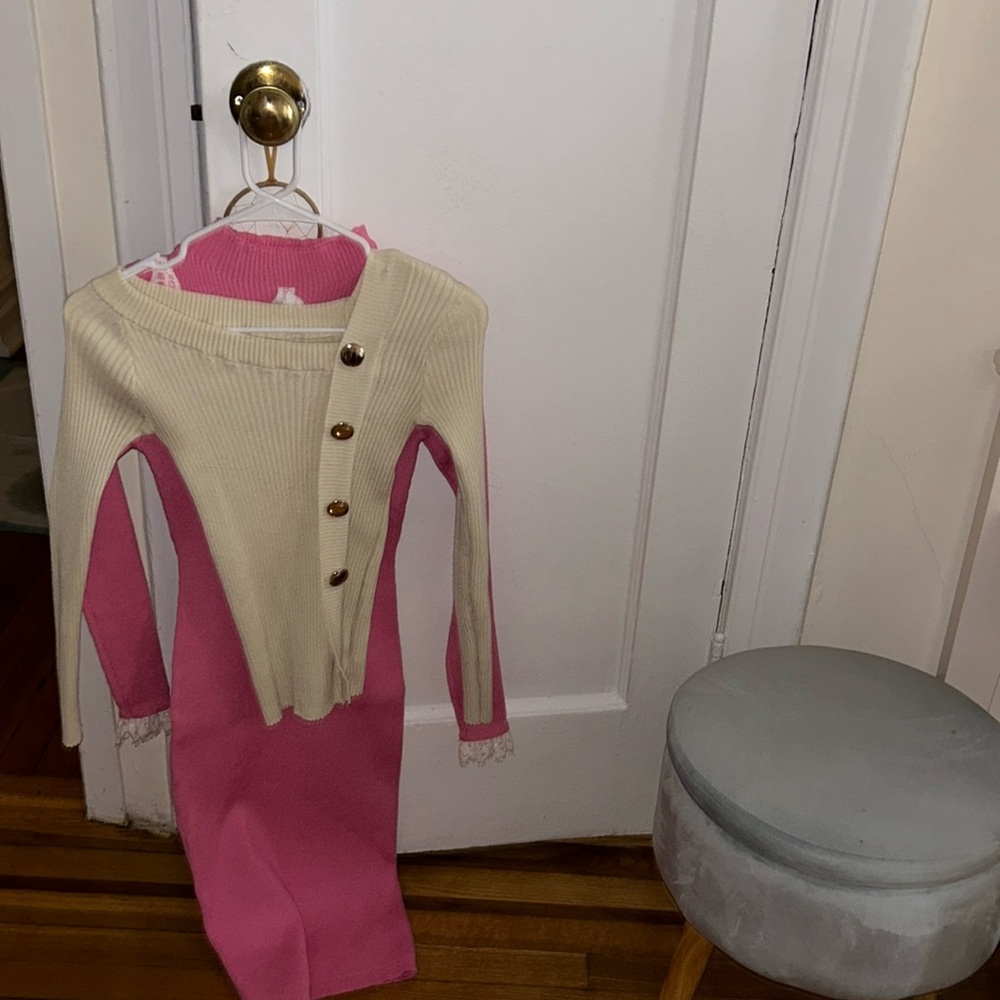 TWO for ONE off shoulder sweater and sweater dress